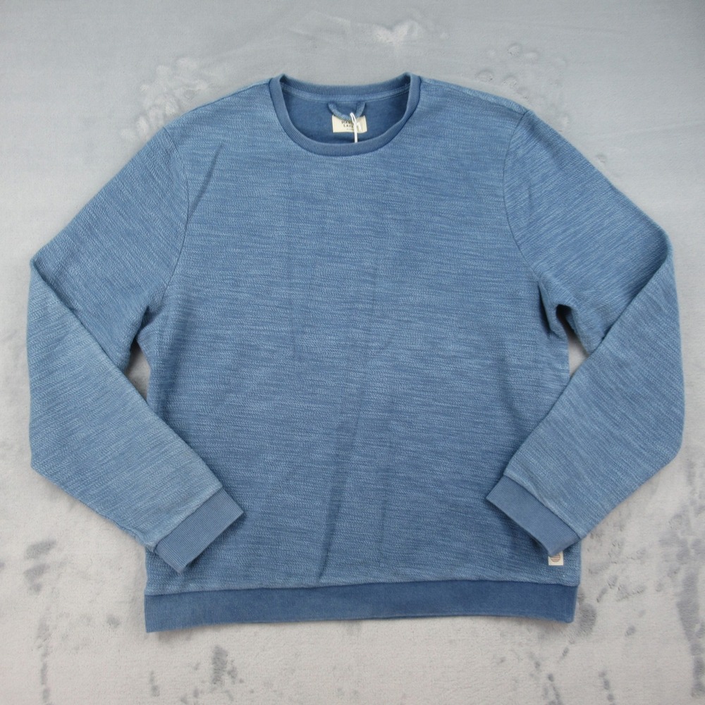 Marine Layer Indigo Boucle Sweatshirt Mens XL Faded Indigo Boucle Knit 15198